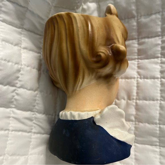 1950s Vintage Relpo Lady Head Vase w/Ruffle Collar - Picture 3 of 8